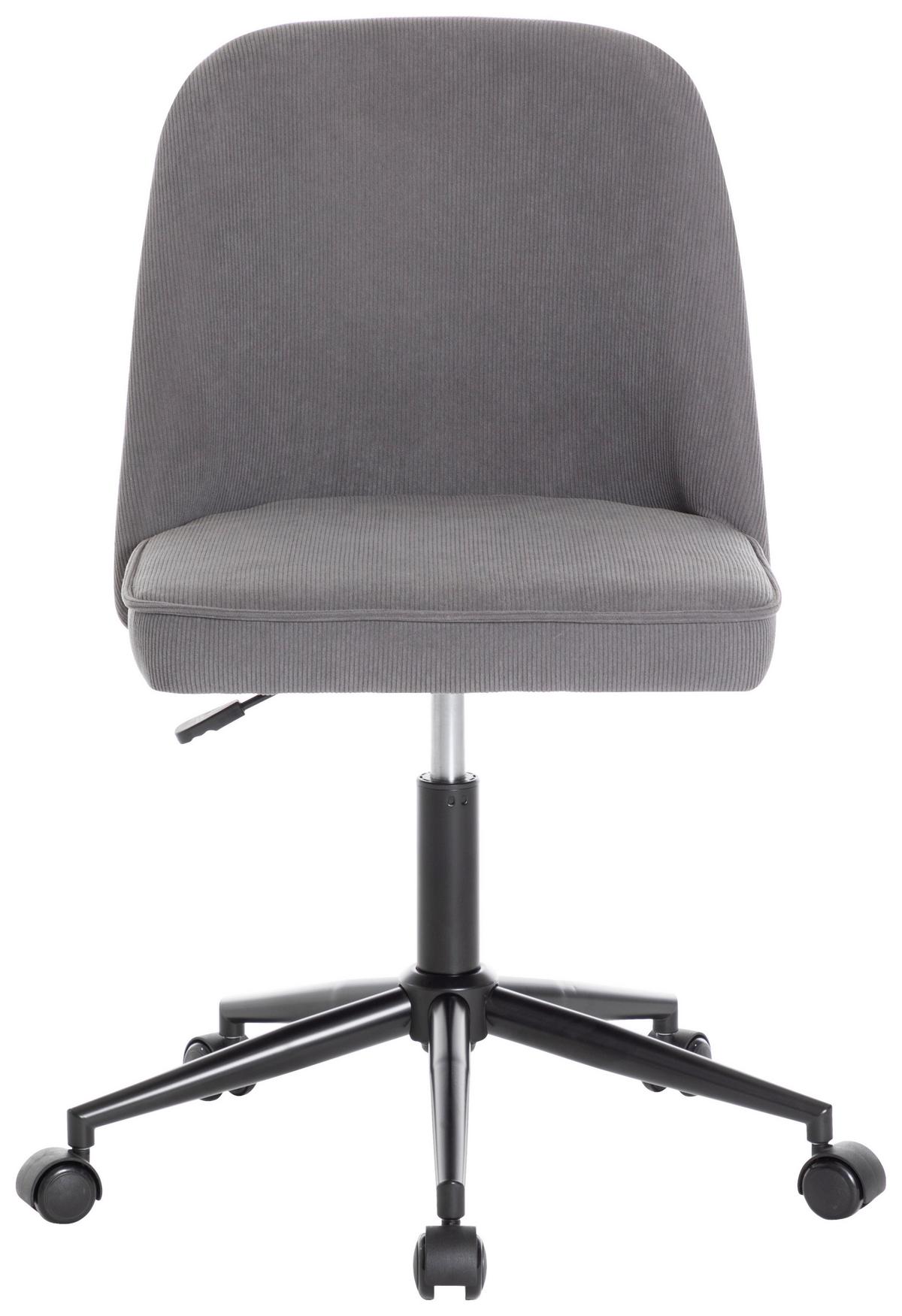 Drehstuhl Beetle Grau/Schwarz - Schwarz/Grau, MODERN, Holz/Kunststoff (48/85-94/56cm) - Mömax