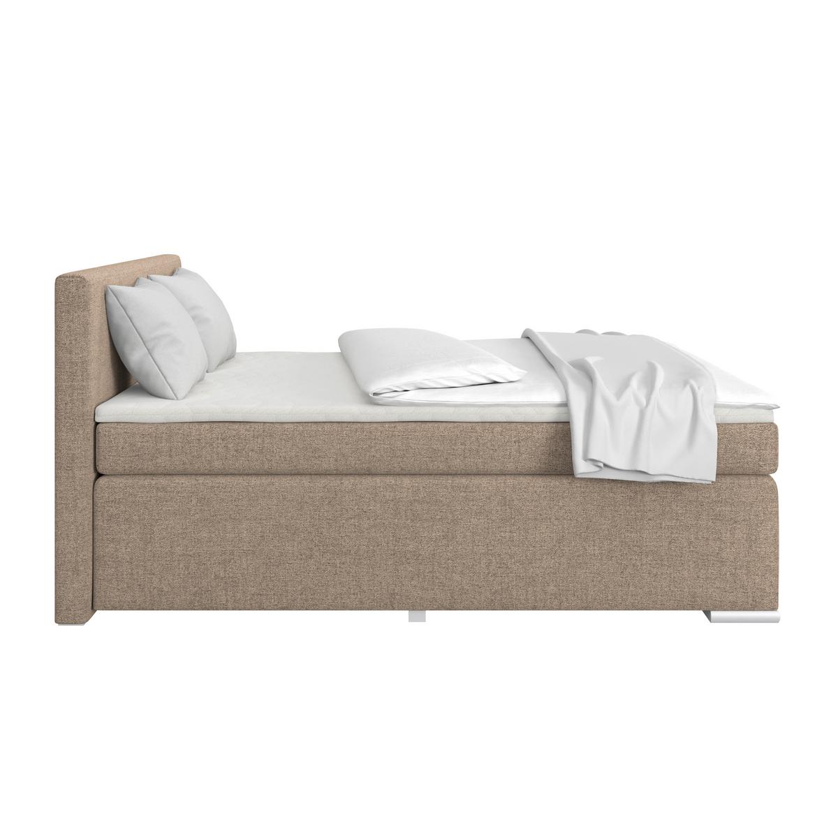 BOXSPRING KREVET MIRA - cappuccino/gri, Konventionell, lemn/metal (180/200cm) - Best Price