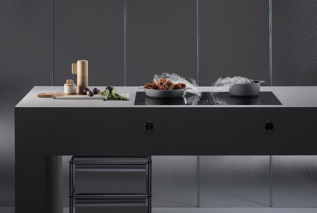 Kochfeld-Dunstabzug-Kombi CKA2FI - Schwarz, Trend, Glas/Metall (77cm) - Bora