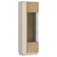 Vitrina Mosano - kašmir/boje hrasta, Trend, staklo/drvni materijal (62/189,5/40cm) - Modern Living