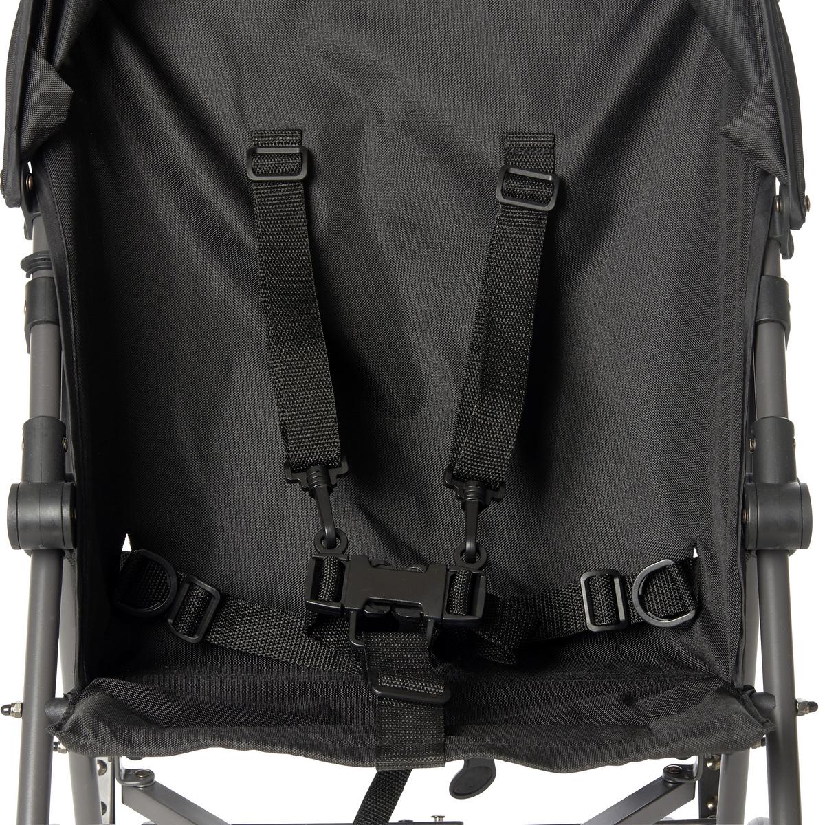 WÓZEK SPACEROWY PEPI 2.0 - czarny, Basics, metal/tkanina (80/46/97cm) - My Baby Lou