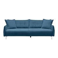 Mega Sofa Kiss - boje kroma/plava, Moderno, drvo/metal (241/90/117cm) - Mömax