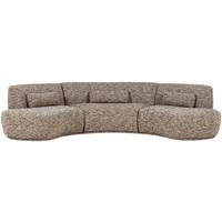 Bigsofa Batavier Hellbraun B: 320cm - Hellbraun/Schwarz, Design, Kunststoff/Textil (320/74/174cm) - Livetastic