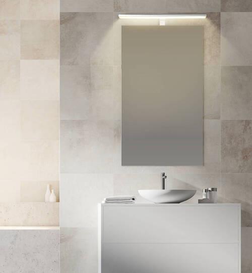 LED-Wandleuchte Jaime Opal/Chrom max. 12 Watt - Chromfarben/Opal, Design, Kunststoff/Metall (60/12/4cm) - Globo