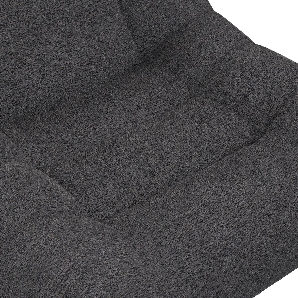 Sessel Lorena Bouclé Schwarz - Schwarz, MODERN, Textil/Metall (101/83/95cm) - Bessagi Home