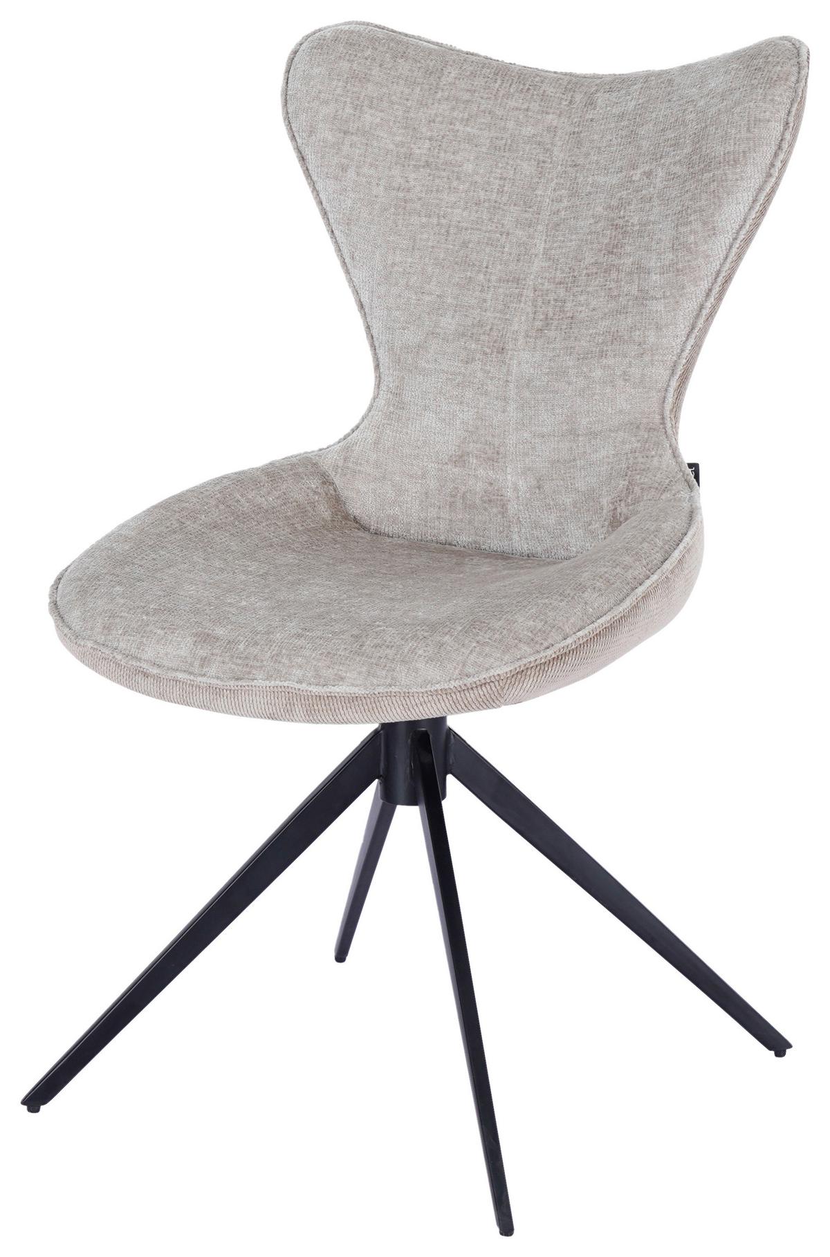 KRZESŁO RELAXO - czarny/taupe, Design, metal/tkanina (53/90/62cm) - Novel
