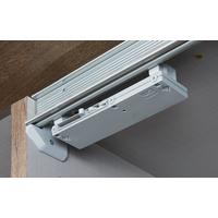 Ajtócsillapító Tolóajtós Szekrényhez - alumíniumszínű, műanyag (35/10/13cm)