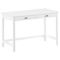 Jugendschreibtisch Forrest Weiß Echtholz - Schwarz/Weiß, MODERN, Holz/Metall (120/77/60cm) - Vipack