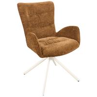Armlehnstuhl Stella Braun/beige - Beige/Braun, Design, Textil/Metall (58/91/66cm) - Mömax