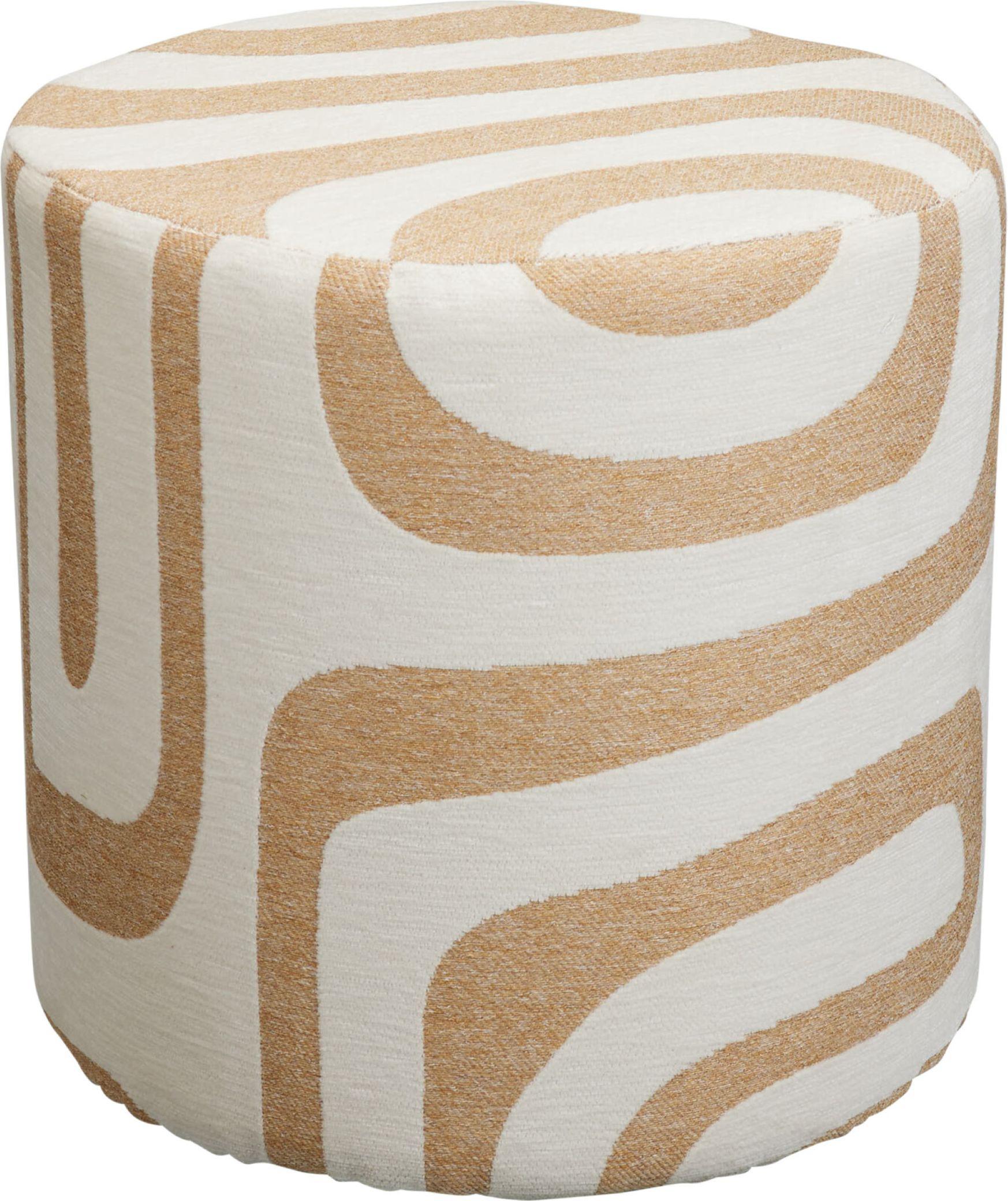 Puff Autumn - barna/fehér, Basics, textil (35/35cm)