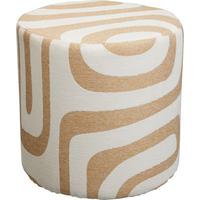 Puff Autumn - barna/fehér, Basics, textil (35/35cm)