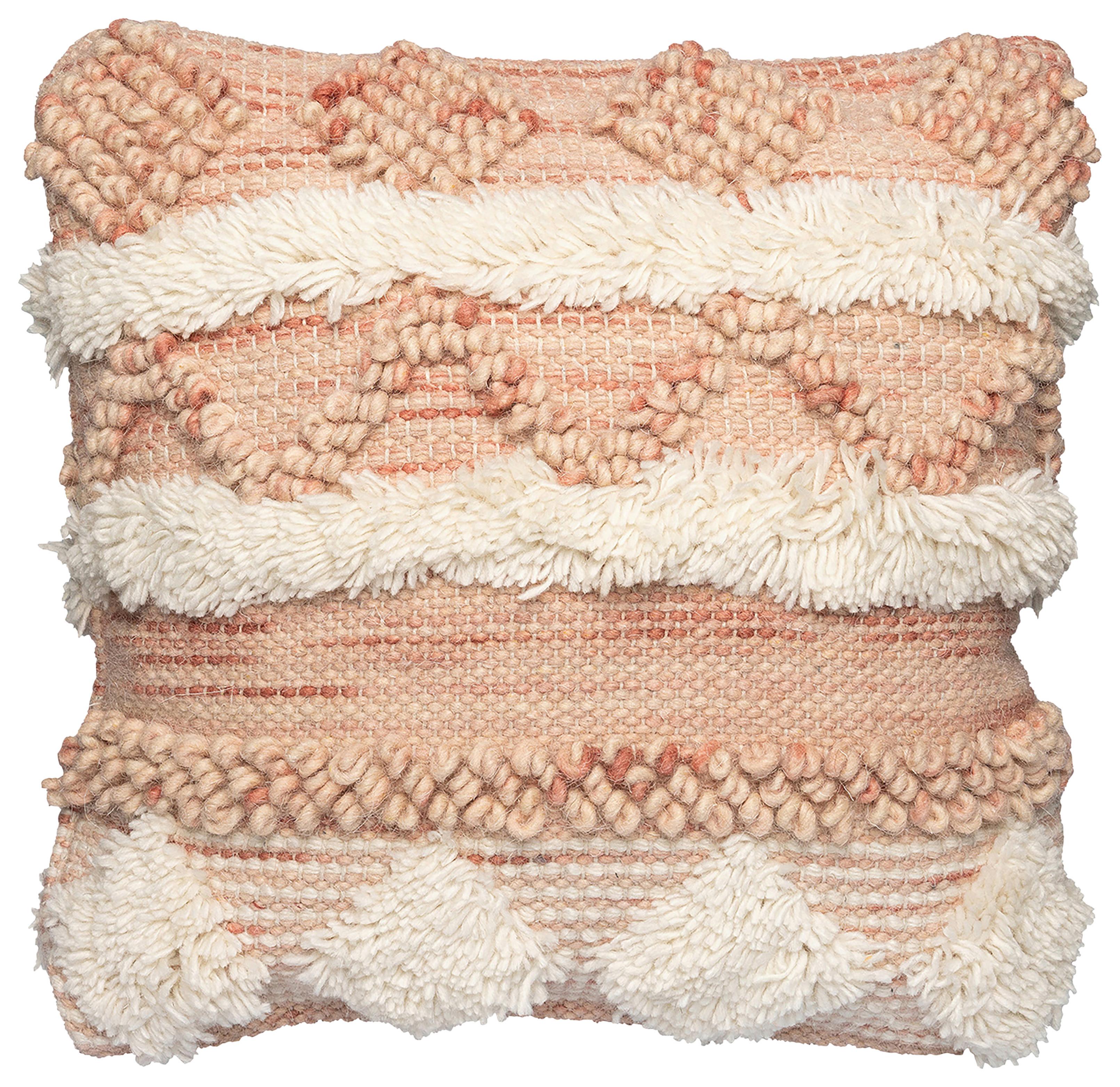 ZIERKISSEN BOHIST 225 - Creme/Rosa, Konventionell (45/45/15cm)