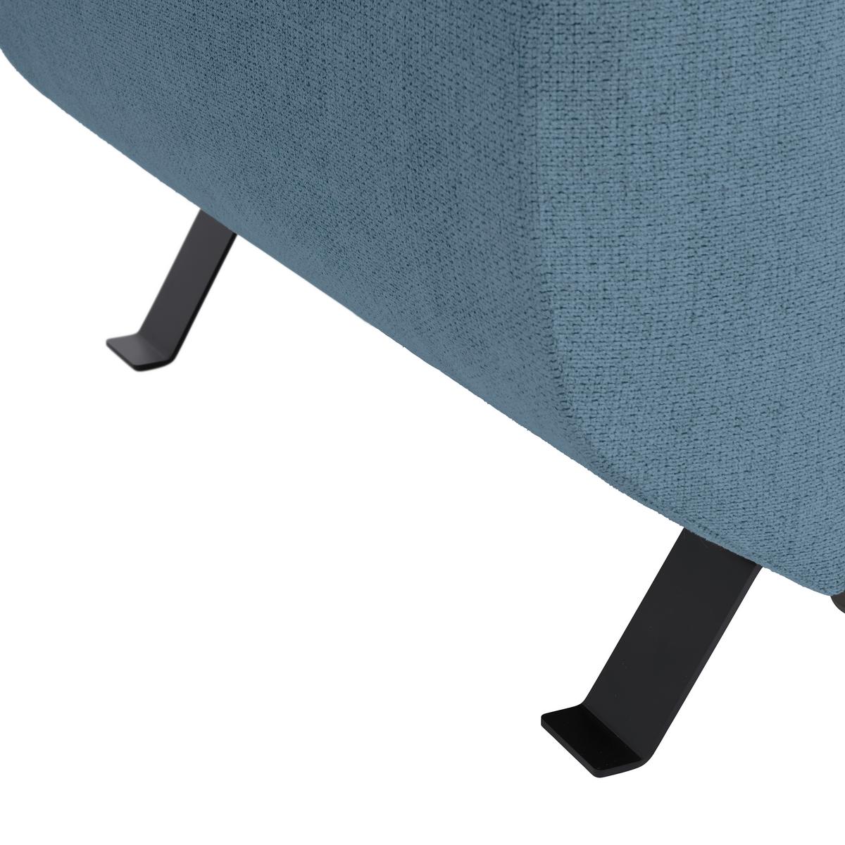 Kutna Garnitura Raven - tamno plava/crna, Moderno, tekstil/metal (257/76-92/96cm) - Modern Living