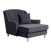 XXL-SESSEL JUDITH - Anthrazit/Naturfarben, MODERN, Holz/Holzwerkstoff (136/107/142cm) - Max Winzer