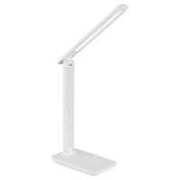 Namizna Led-svetilka Brighton, S Sijalko - bela/opal, Design, umetna masa/usnje (28/11,5/50cm) - Globo