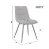 CHAISE SURI - gris clair/noir, MODERN, métal/textile (46/88/62cm) - Bessagi Home