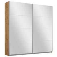 Ormar S Kliznim Vratima Subito - srebrne boje/hrast Artisan, Moderno, drvni materijal/metal (181/197/61cm) - Modern Living