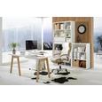 Schreibtisch in Weiß/Eichefarben - Eichefarben/Weiß, MODERN, Holz/Holzwerkstoff (150/74/70cm) - PREMIUM LIVING