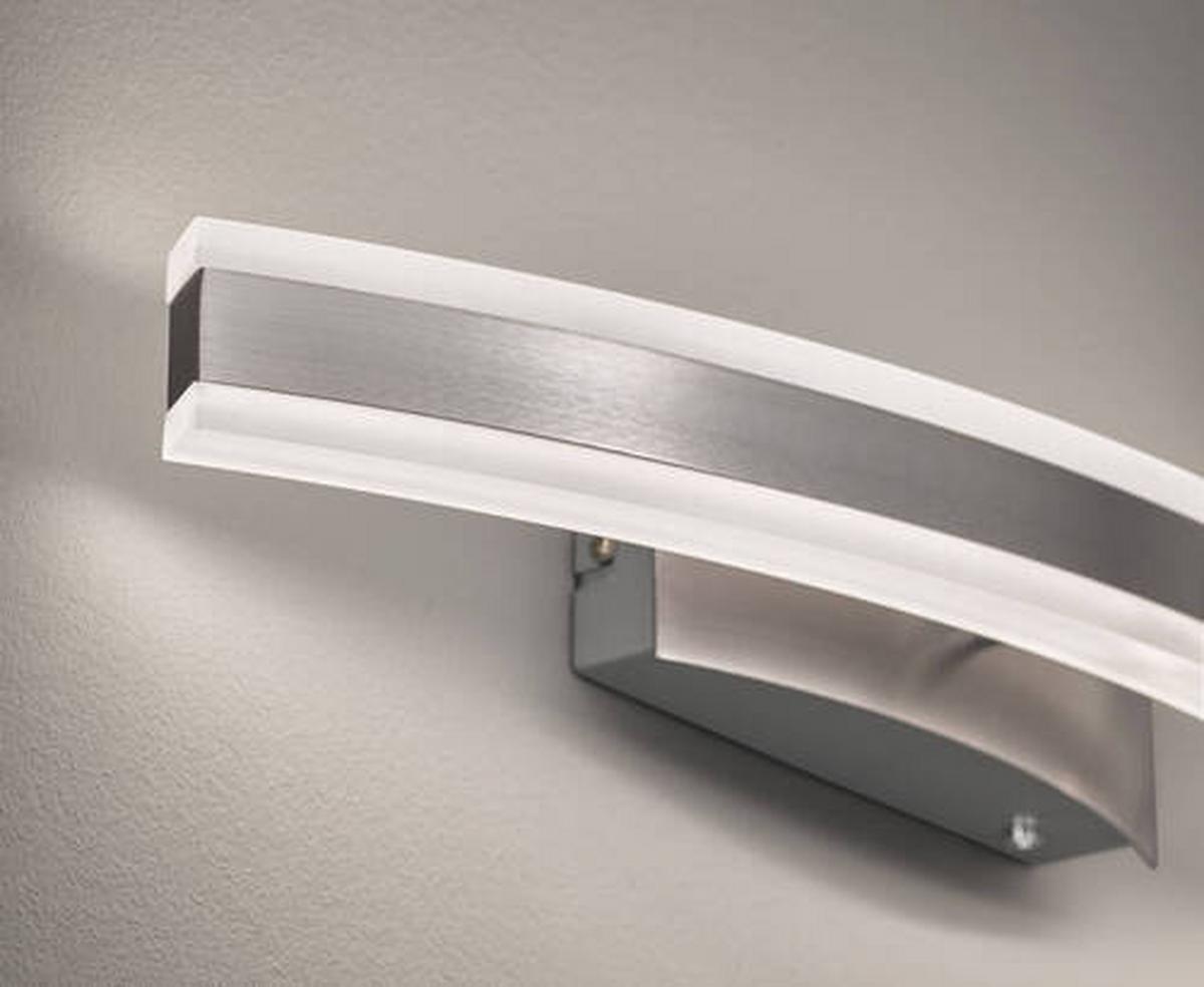 KINKIET LED 30034 STIFF - kolor aluminiowy/kolor chromowy, Design, metal (36.5/7/11cm) - Fischer & Honsel