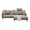 Ecksofa Nuovo Taupe - Taupe/Schwarz, MODERN, Textil/Metall (245/72-113/190cm) - Mömax