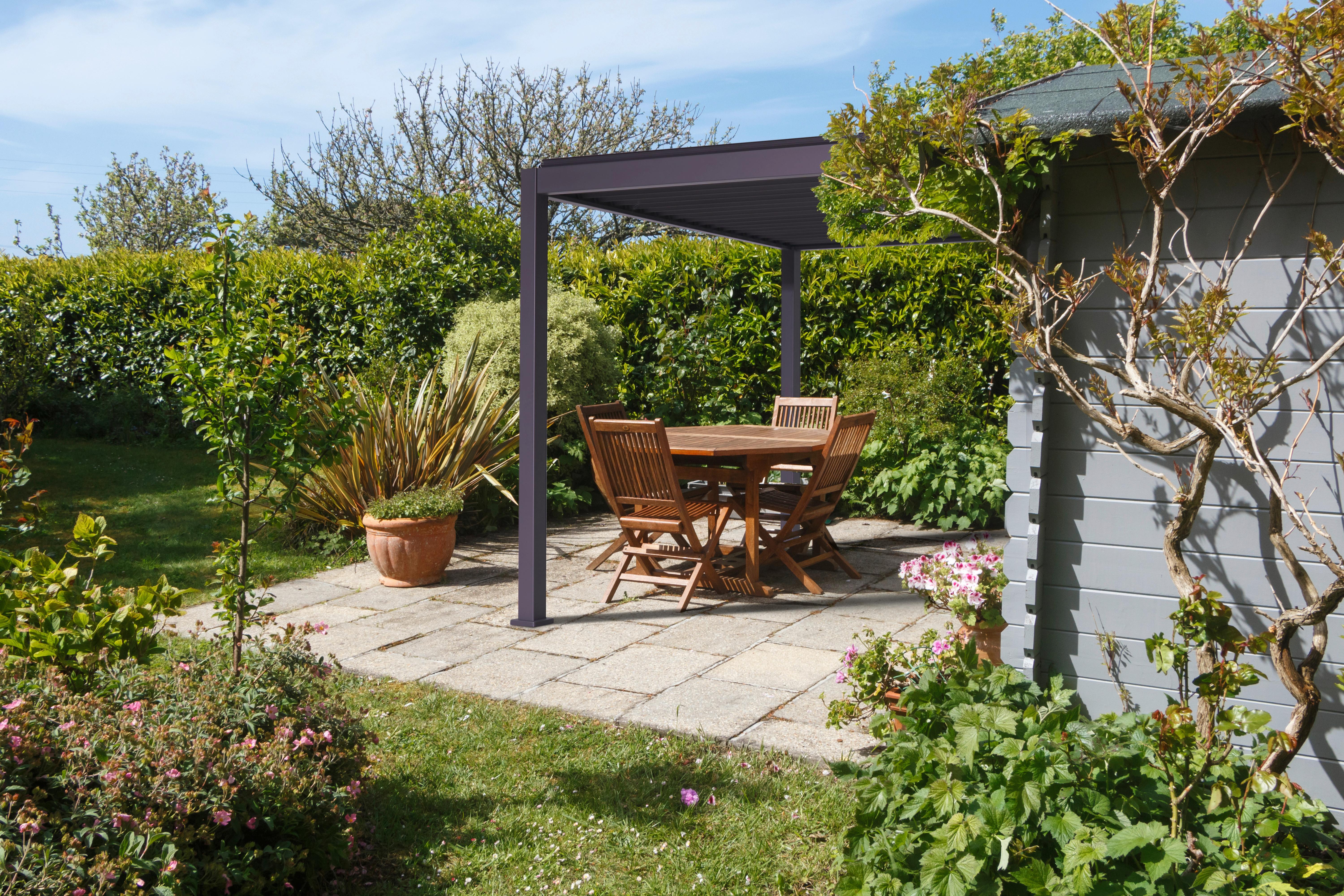 Pavillon Classic Anthrazit ca. 400x255x300 cm Aluminium - Anthrazit, Basics, Metall (400/255/300cm) - WEIDE