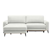 Wohnlandschaft Romeo Creme - Creme/Schwarz, KONVENTIONELL, Textil/Metall (167/87/234cm) - Zandiara