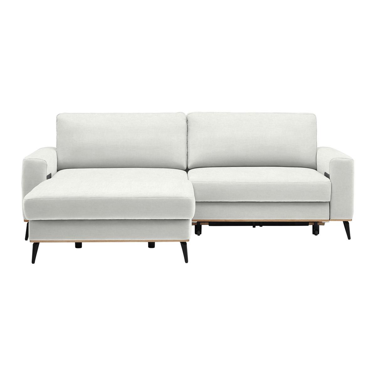Wohnlandschaft Romeo Creme - Creme/Schwarz, KONVENTIONELL, Textil/Metall (167/87/234cm) - Zandiara