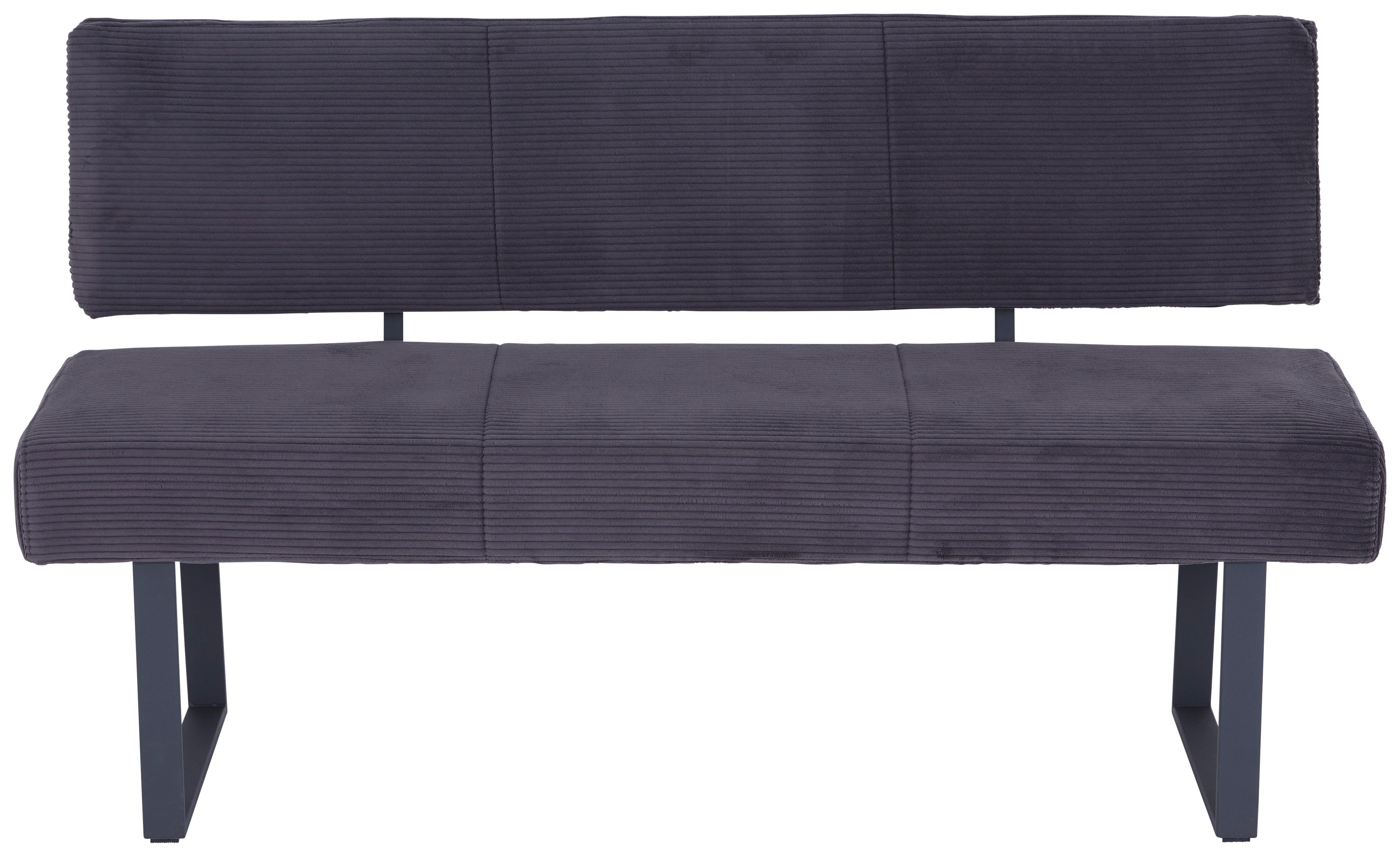 Klop Olivia, Antracit - črna/antracit, Moderno, kovina/tekstil (160/91/61cm)