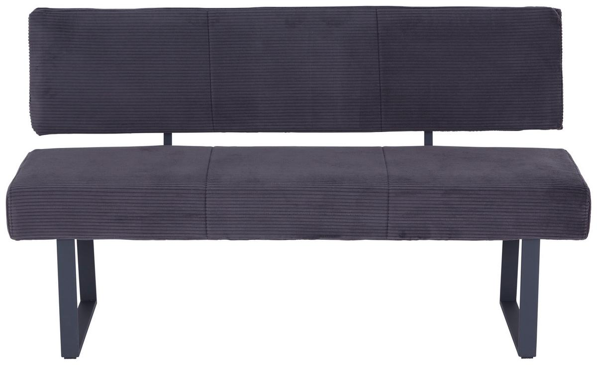 Klop Olivia, Antracit - črna/antracit, Moderno, kovina/tekstil (160/91/61cm)
