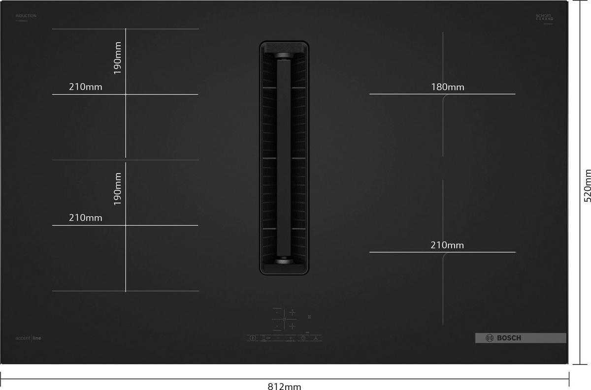 Backofenset HBDMATTBK8 Schwarz - Schwarz, Glas/Metall (60/80cm) - Bosch