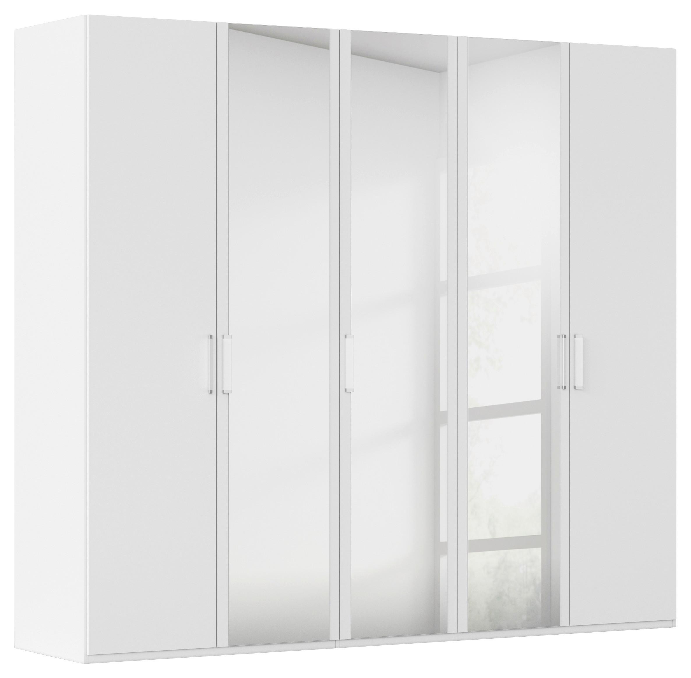Omara S Klasičnimi Vrati Evelyn, Bela - bela, Design, umetna masa/steklo (251/223/60cm) - Novel