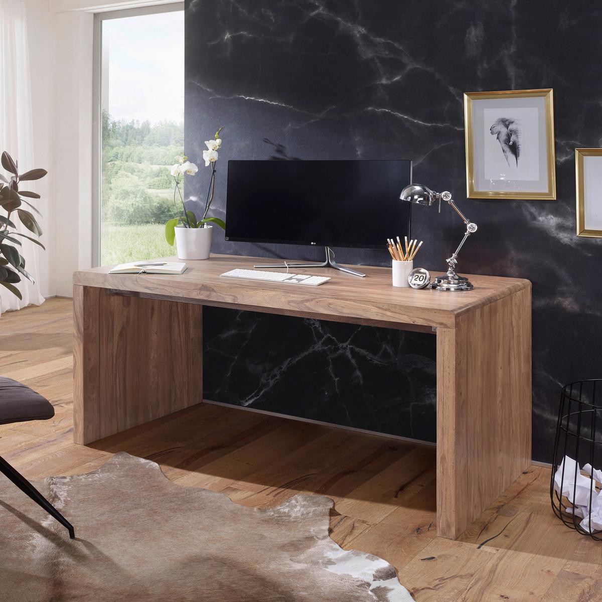 Pisalna Miza Boha, Pravi Les, 160x80cm - barve akacije, Design, les (160/80/76cm) - MID.YOU