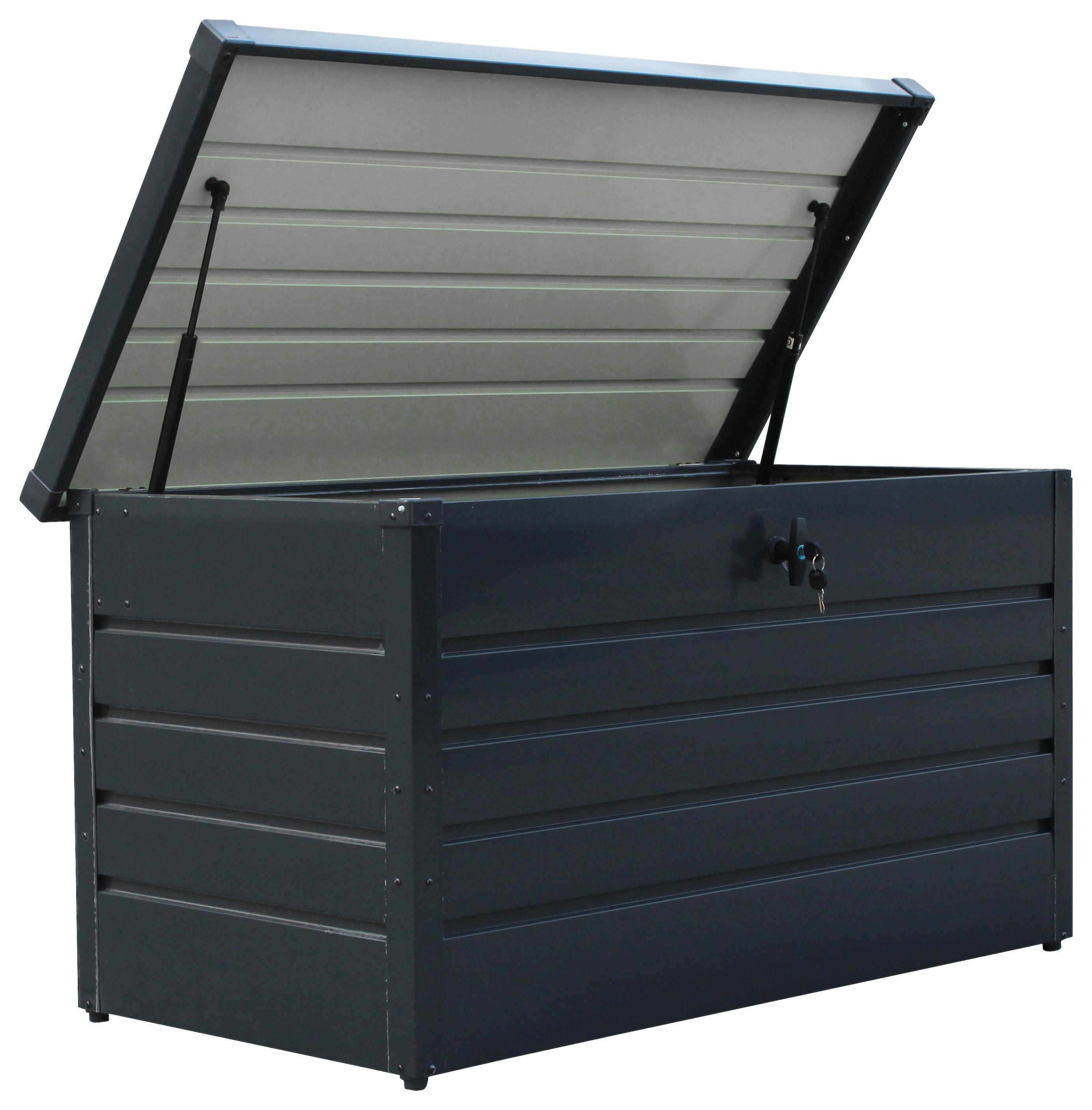 SKRZYNIA OGRODOWA AUFLAGENBOX 350L - antracytowy, Basics, metal (120/61/62cm)
