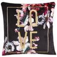 Zierkissen Love+flowers ca. 45x45cm - Schwarz, ROMANTIK / LANDHAUS, Textil (45/45cm) - Mömax modern living Zierkissen Love+flowers ca. 45x45cm - Schwarz, ROMANTIK / LANDHAUS, Textil (45/45cm) - Mömax modern living