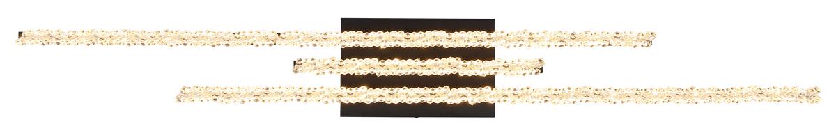 Led Stropna Svjetiljka Hilton - prozirno/crna, Design, metal/plastika (102/12,5/8,5cm) - Globo