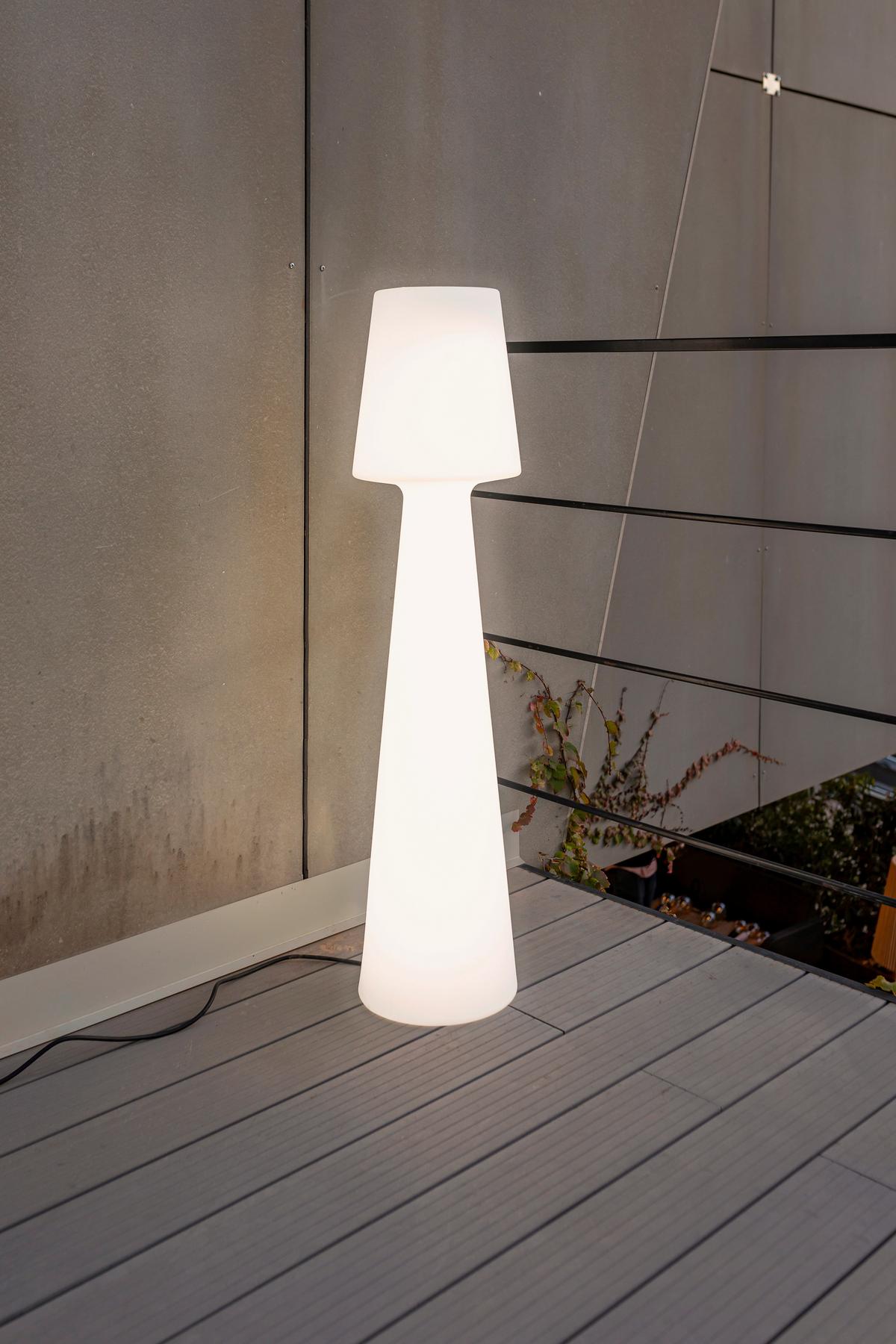 ZEWNĘTRZNA LAMPA STOJĄCA LOLA 110 LUMLL110OFNW - biały/przezroczysty, Konventionell, tworzywo sztuczne (26,5/110cm) - Newgarden