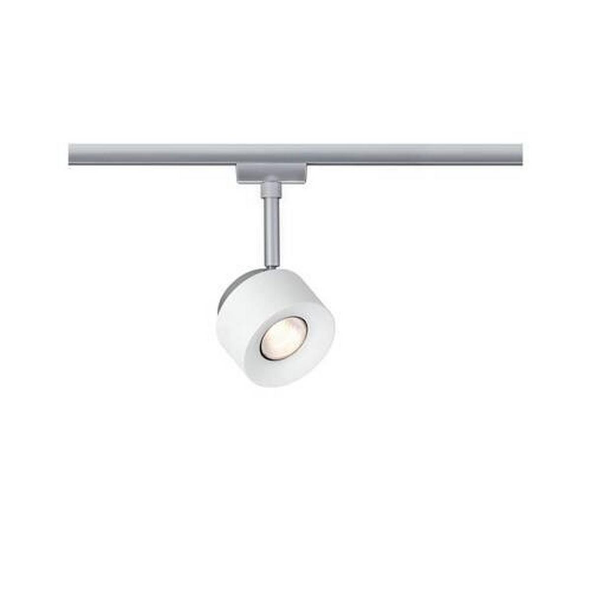Schienensystem-Strahler Spot Focus in Weiß/Chrom max. 4 W - Chromfarben/Weiß, Basics, Kunststoff/Metall (8,6/19,7cm) - Paulmann