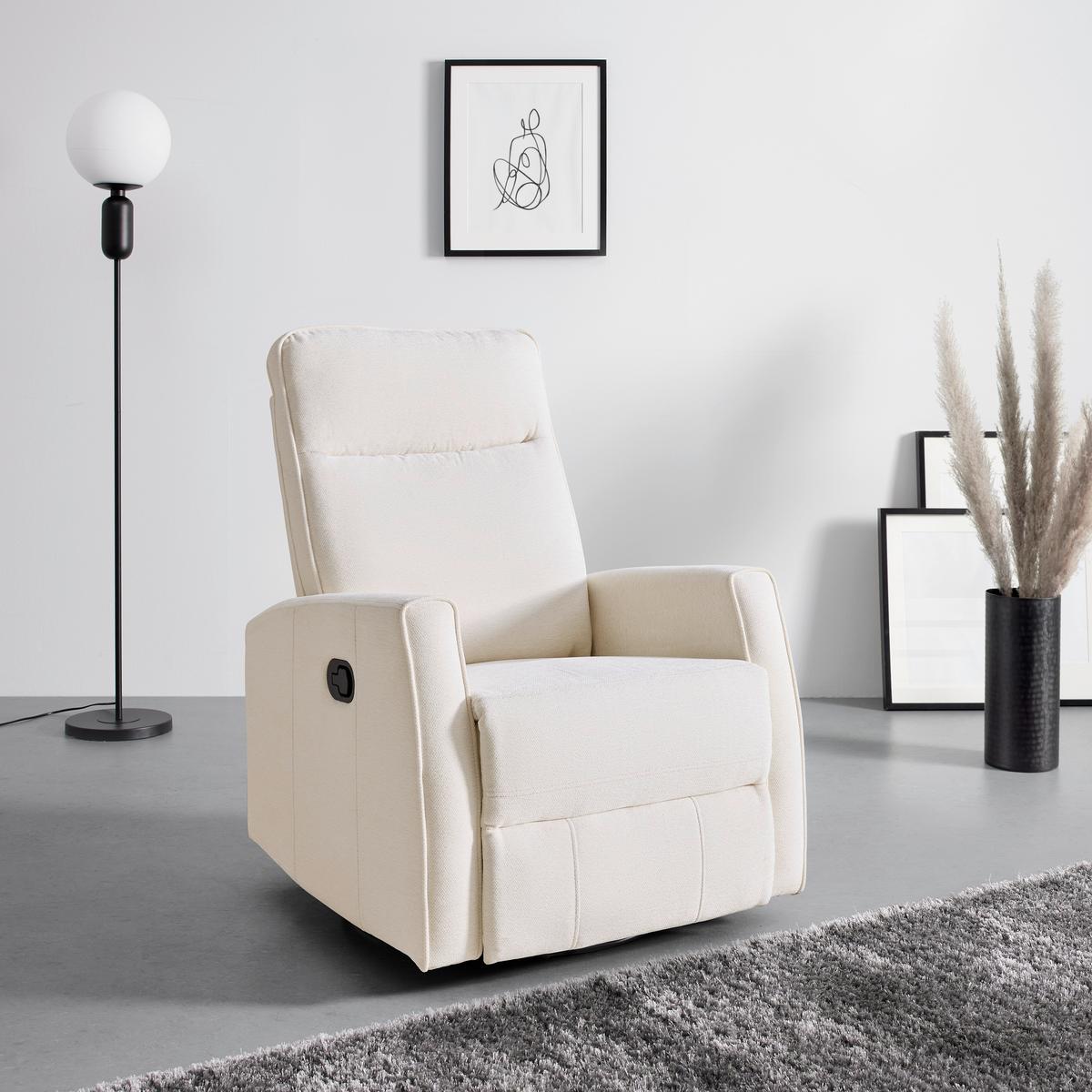 Relaxsessel Melinda Beige - Beige/Schwarz, KONVENTIONELL, Holz/Kunststoff (76/103/96cm) - Mömax