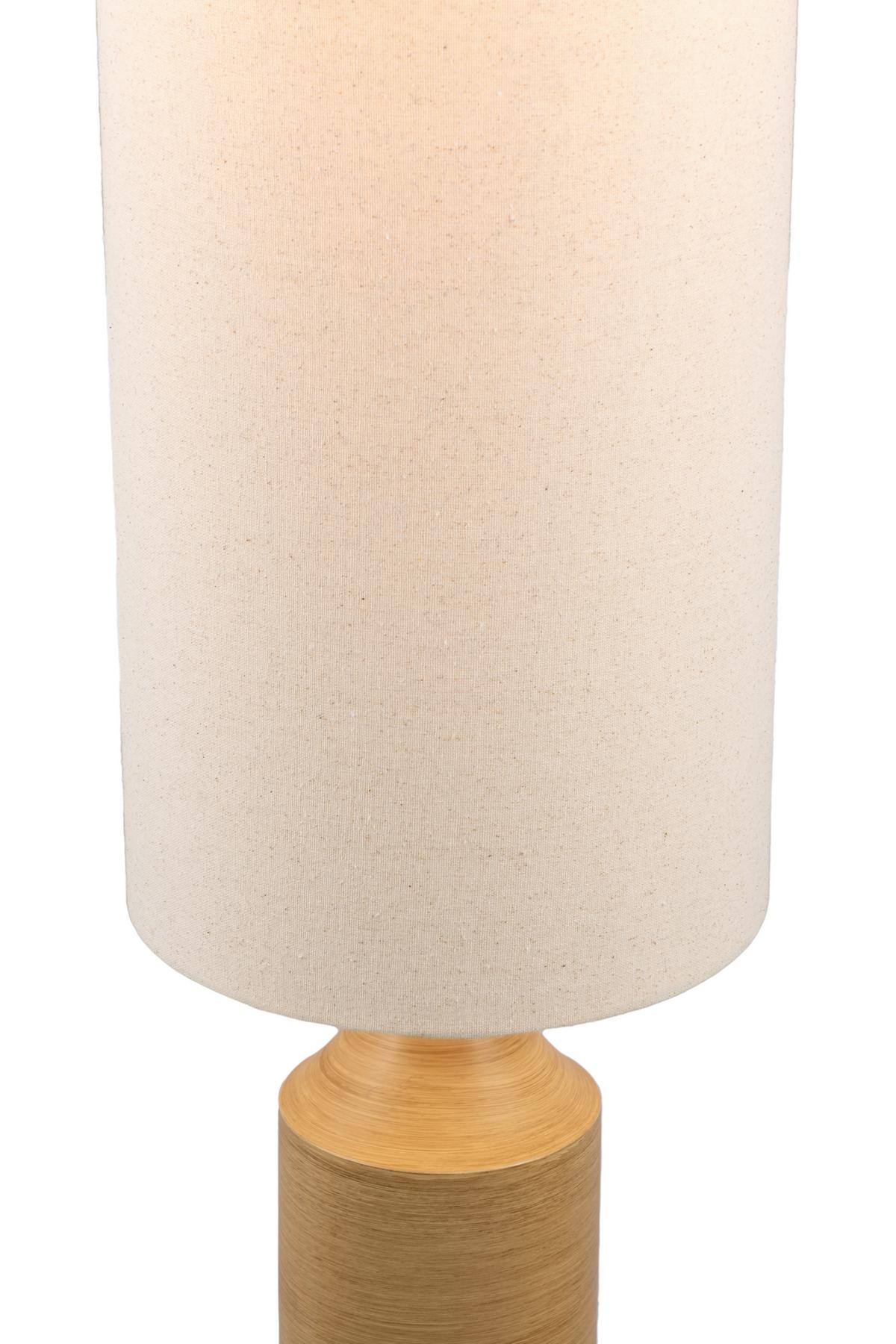 LAMPA STOJĄCA DYRE - kolor jesionowy/biały, Design, metal/tkanina (27/140cm) - Collet's Monde