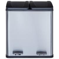 Koš Za Smeti Trash -Akt- - srebrne barve/črna, Moderno, kovina/umetna masa (46,3/37,1/52,6cm) - Mömax