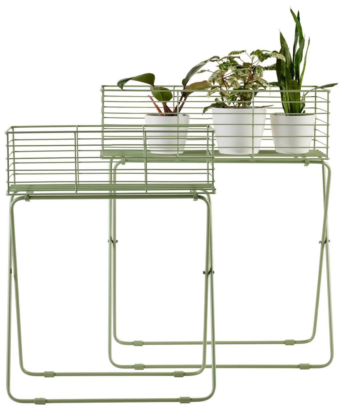 Növénytartó Green Times - pasztellzöld, Basics, fém (50/60/24cm) - Modern Living