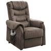 Fernsehsessel Nino Braun Velours - Schwarz/Braun, Design, Kunststoff/Textil (78/107/93cm) - Livetastic