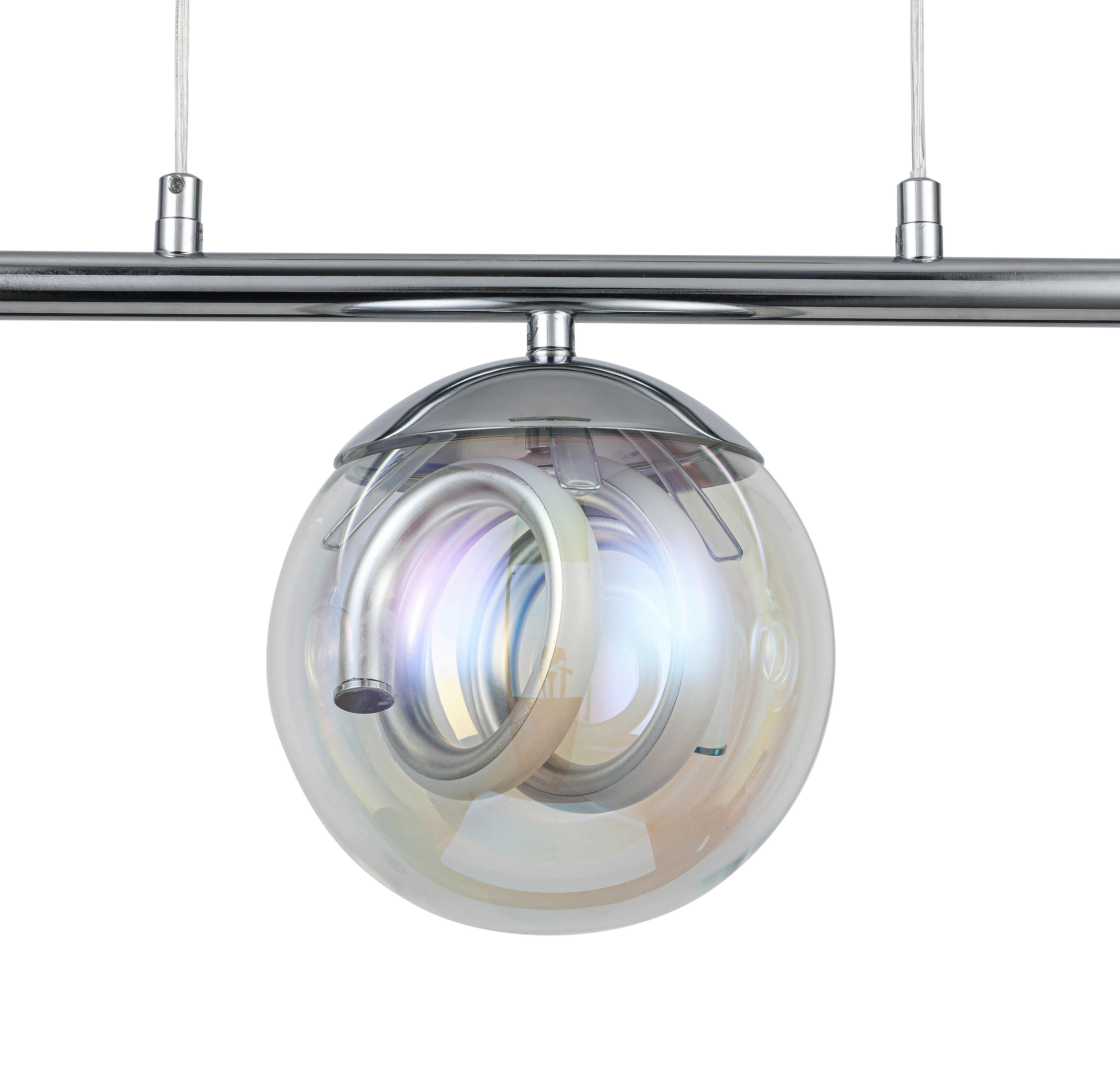 LED-HÄNGLAMPA MODERNI - pärlemor/kromfärg, Modern, metall/glas (75/15/120cm) - Mömax