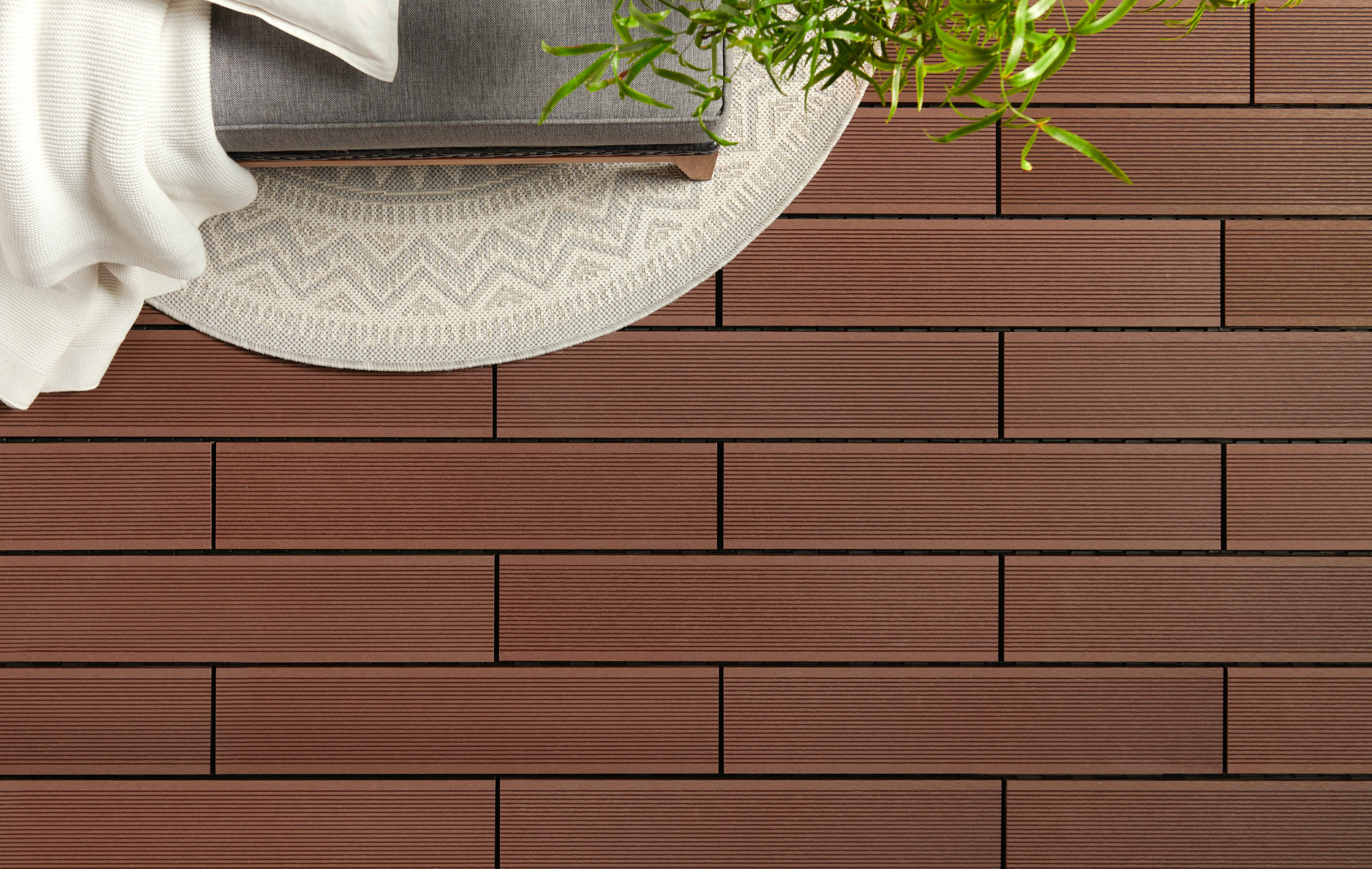 DESKA TARASOWA RT-004 BROWN - brązowy, Basics, tworzywo sztuczne (59,2/13,4/3,3cm) - Ambia Garden