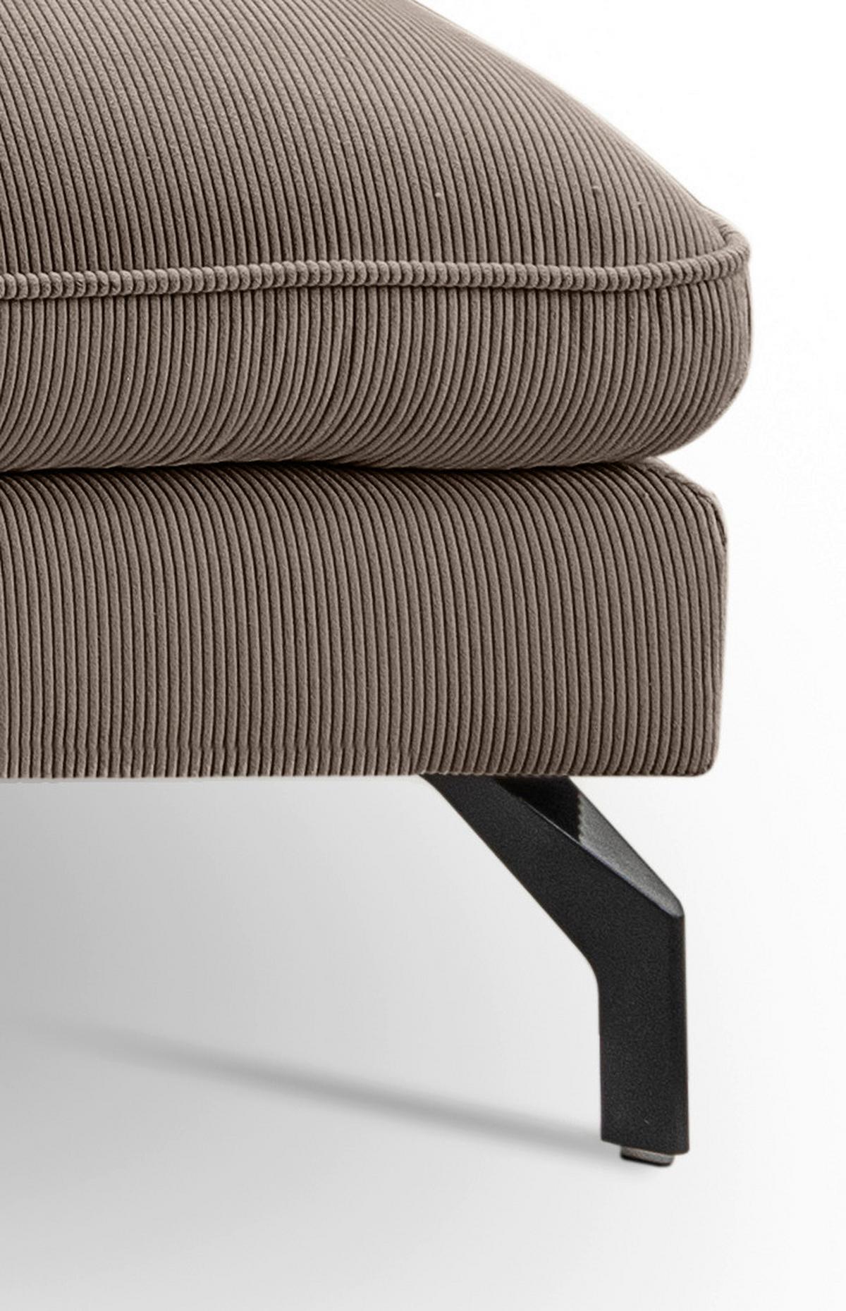 Wohnlandschaft Toronto Beigebraun - Beigebraun/Schwarz, Basics, Holz/Textil (165/361/168cm) - MID.YOU