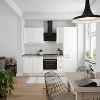 Küchenleerblock Touch High o. Geräte Weiß - Edelstahlfarben/Weiß, MODERN, Holzwerkstoff/Metall (240cm) - Nobilia