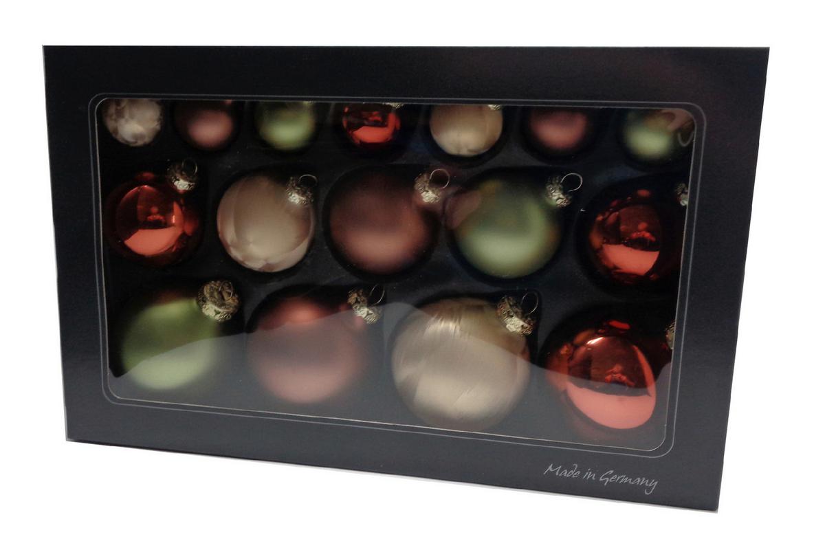 ZESTAW BOMBEK CHOINKOWYCH 684-1600-999 - różnokolorowy, Basics, szkło (36/22,5cm)