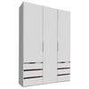 Ormar S Klasičnim Vratima Level 36a - bijela/boje kroma, Moderno, drvni materijal/metal (150/216/58cm) - Modern Living