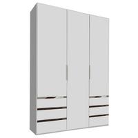 Ormar S Klasičnim Vratima Level 36a - bijela/boje kroma, Moderno, drvni materijal/metal (150/216/58cm) - Modern Living