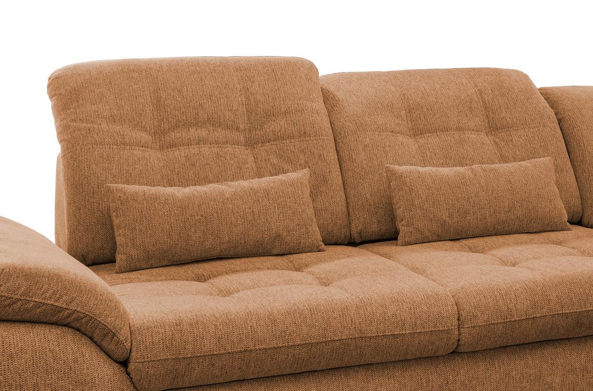 Ecksofa Rigatti mit Bettkasten ca. 314x184 cm Currygelb - Currygelb/Chromfarben, MODERN, Textil/Metall (314/184cm) - Livetastic